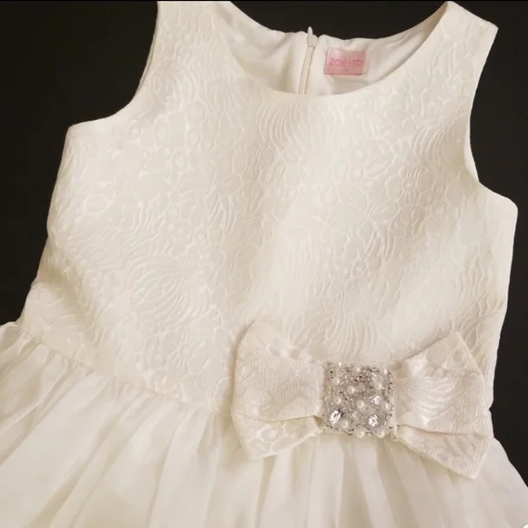 Zoe Ltd Girls Formal Dress Ivory Size 16 - Picture 9 of 12